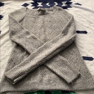 Loose knit gray sweater